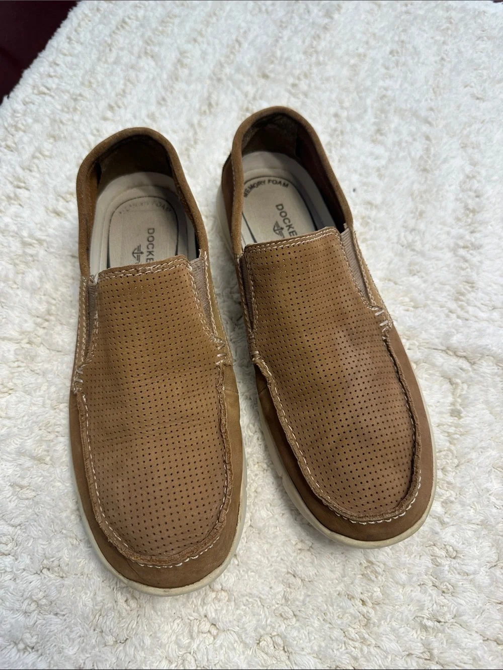 Dockers Men's Perforated Slip-On Loafers in Brown